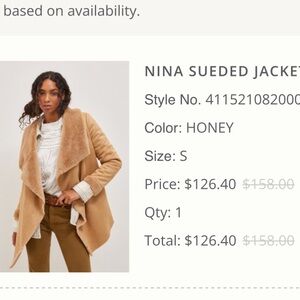 Anthropologie Nina Sueded Jacket in Honey